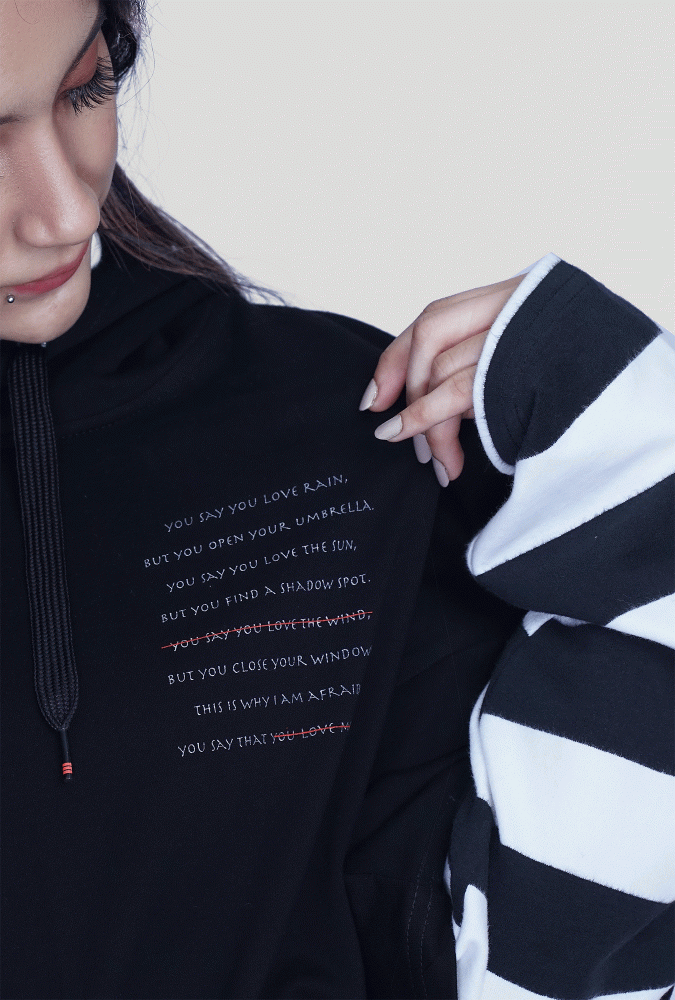 Quote Design Alone Black Girl Hoodie