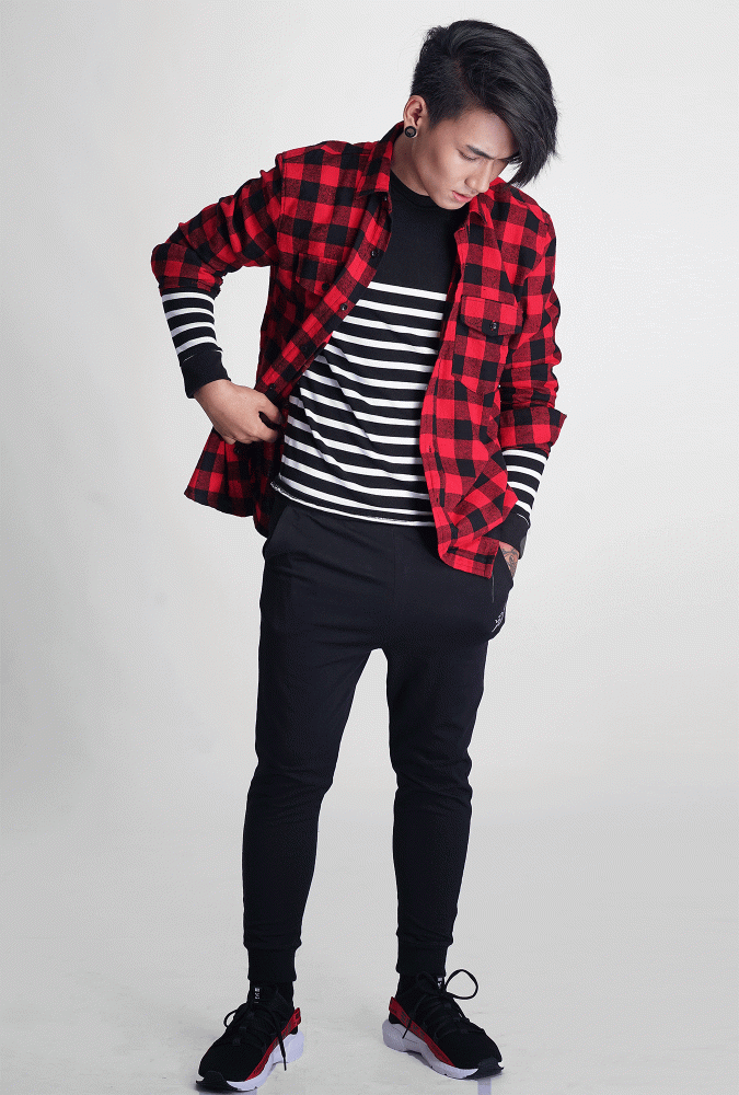 Flannel Black and Red Boy Shirt