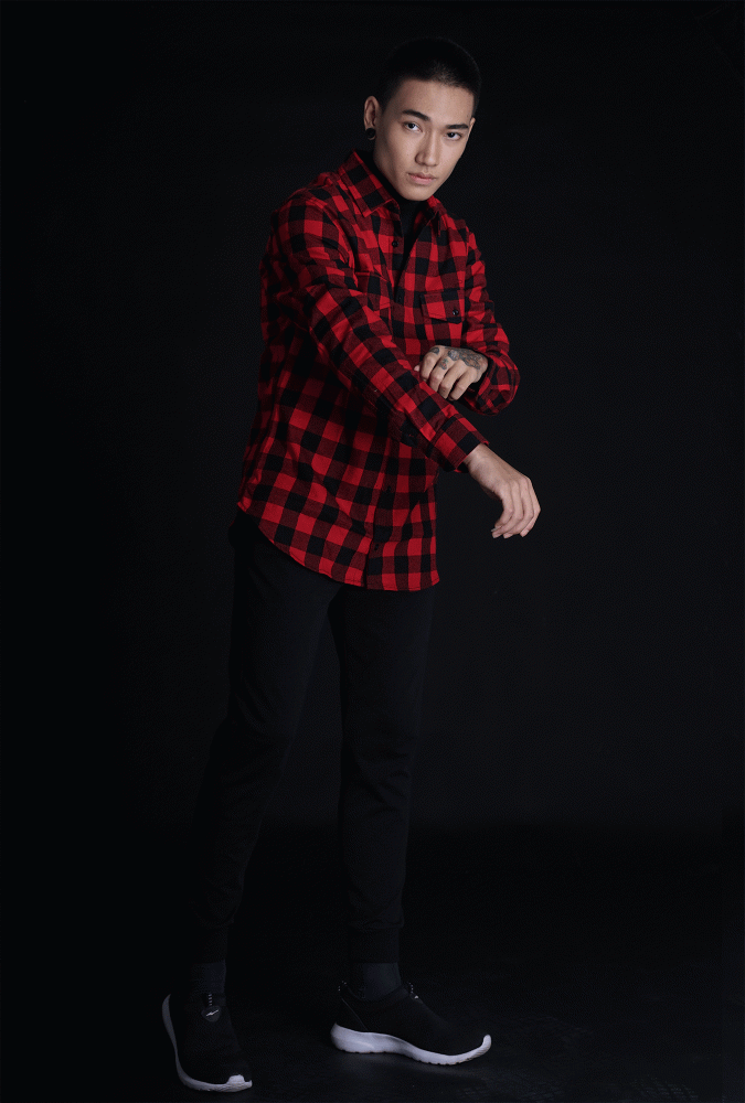  Flannel Black and Red Boy Shirt 
