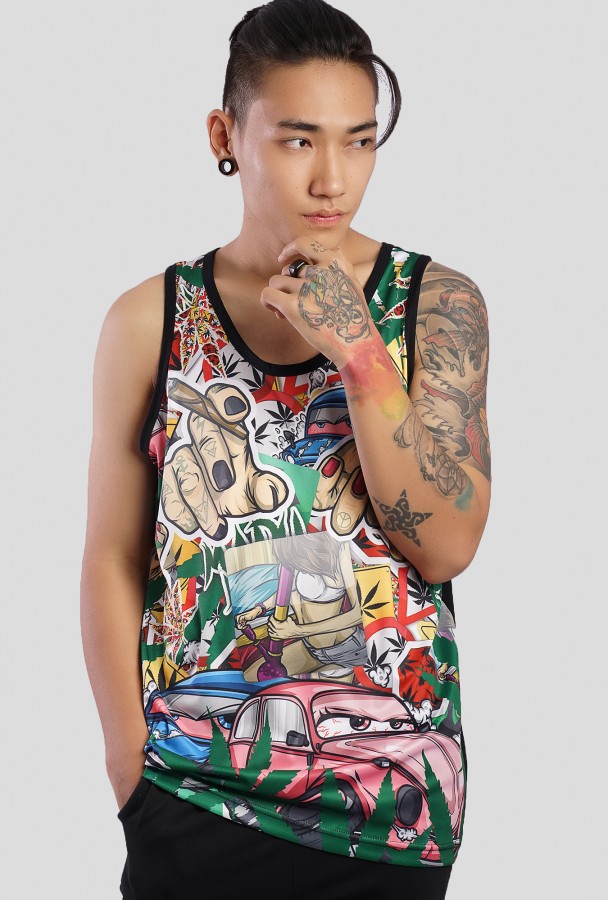Mary Jane Doodle Tank Top (Black)